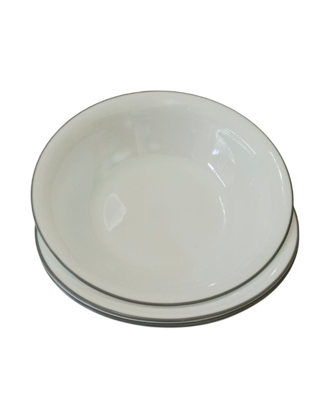 3 Corelle   Bowl 7" Soup Salad grey rim farmhouse cottage core - Picture 6 of 6